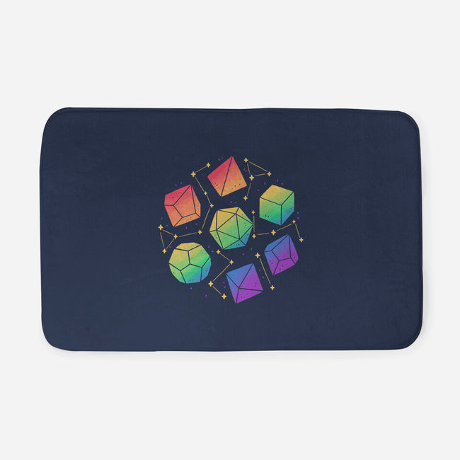 Rainbow Galaxy DND Dice-None-Memory Foam-Bath Mat-xMorfina