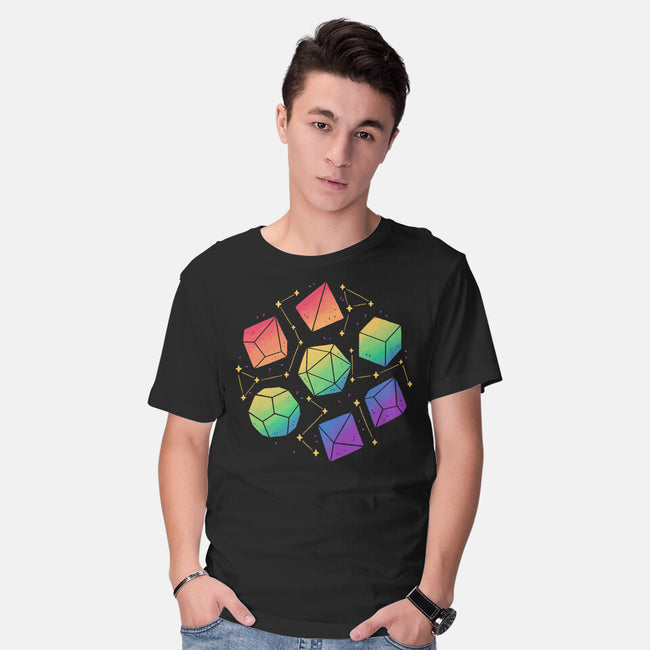 Rainbow Galaxy DND Dice-Mens-Basic-Tee-xMorfina