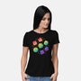 Rainbow Galaxy DND Dice-Womens-Basic-Tee-xMorfina