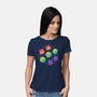 Rainbow Galaxy DND Dice-Womens-Basic-Tee-xMorfina