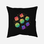 Rainbow Galaxy DND Dice-None-Non-Removable Cover w Insert-Throw Pillow-xMorfina