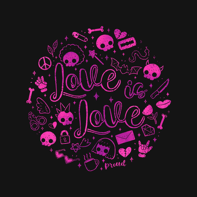 Love Is Love Pink Skulls-Mens-Basic-Tee-xMorfina