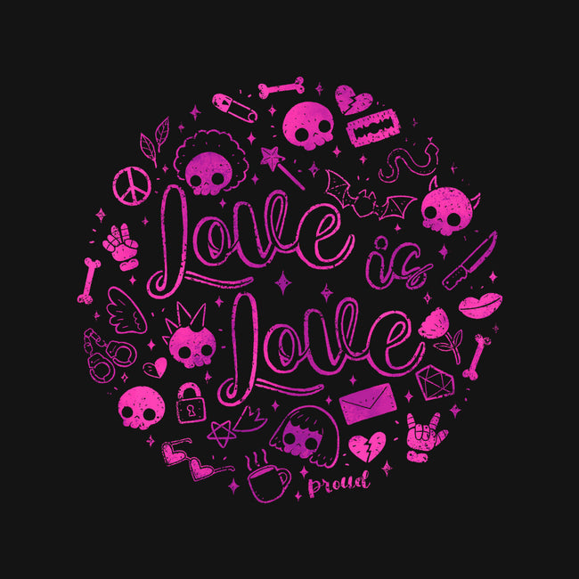 Love Is Love Pink Skulls-None-Memory Foam-Bath Mat-xMorfina