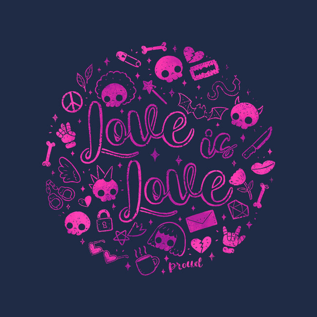 Love Is Love Pink Skulls-Womens-V-Neck-Tee-xMorfina