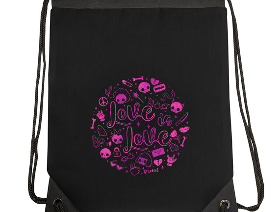 Love Is Love Pink Skulls