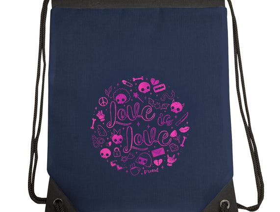 Love Is Love Pink Skulls