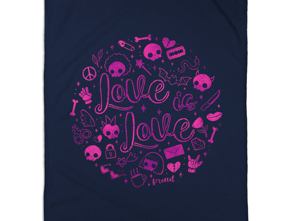 Love Is Love Pink Skulls