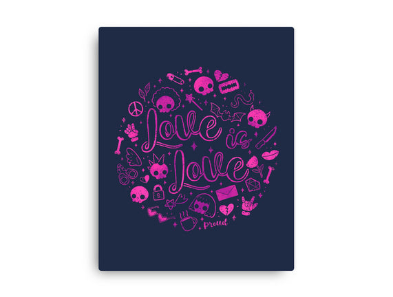 Love Is Love Pink Skulls