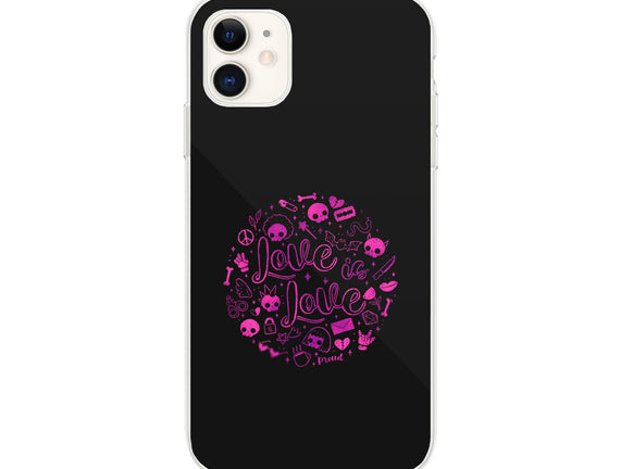 Love Is Love Pink Skulls