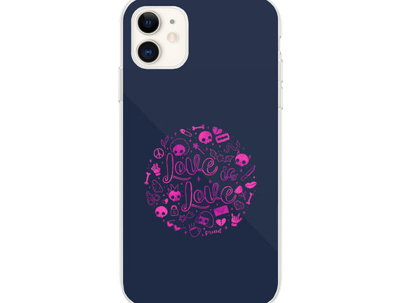 Love Is Love Pink Skulls