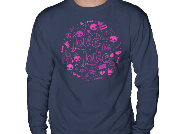 Love Is Love Pink Skulls