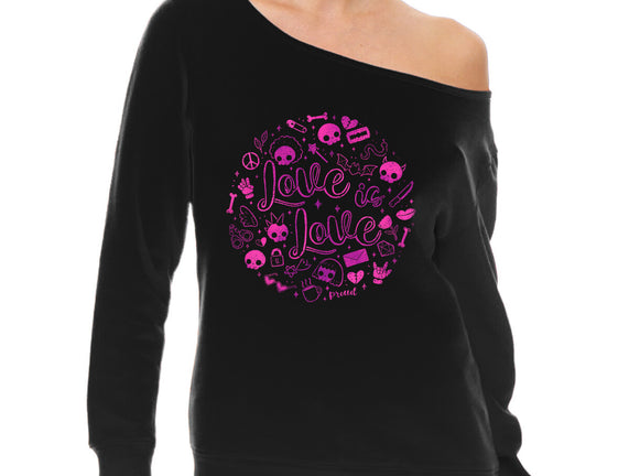 Love Is Love Pink Skulls