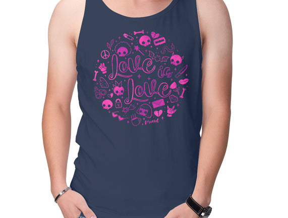 Love Is Love Pink Skulls