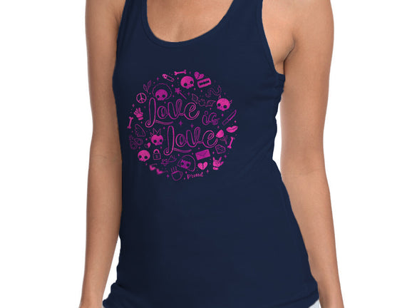 Love Is Love Pink Skulls