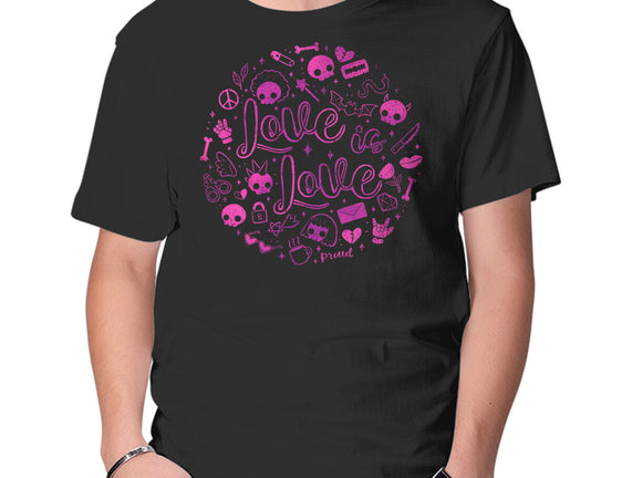 Love Is Love Pink Skulls