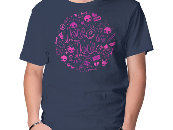 Love Is Love Pink Skulls