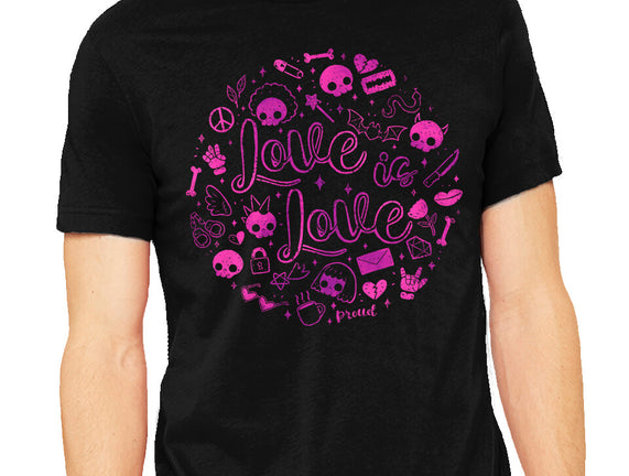 Love Is Love Pink Skulls