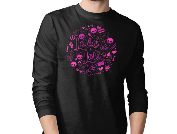 Love Is Love Pink Skulls