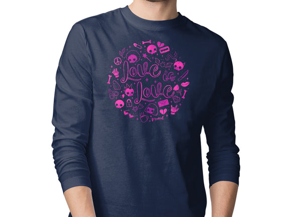 Love Is Love Pink Skulls