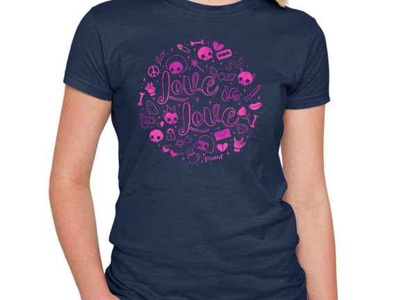 Love Is Love Pink Skulls