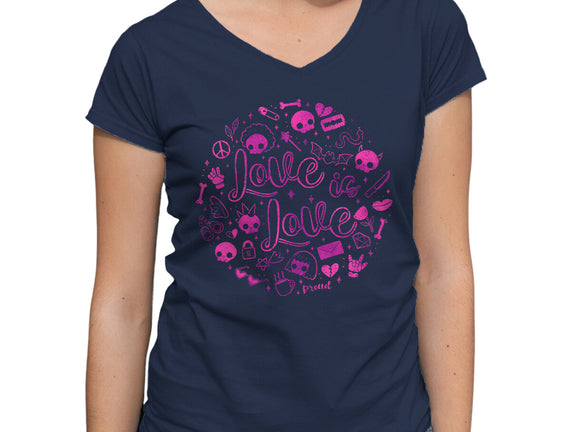 Love Is Love Pink Skulls