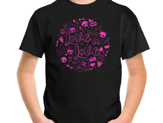 Love Is Love Pink Skulls