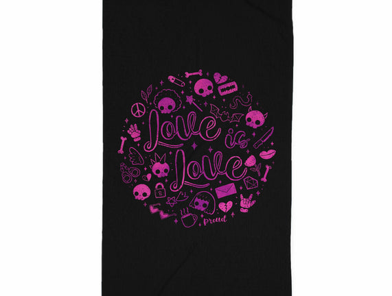 Love Is Love Pink Skulls