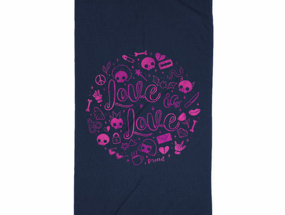 Love Is Love Pink Skulls