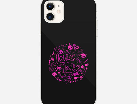 Love Is Love Pink Skulls