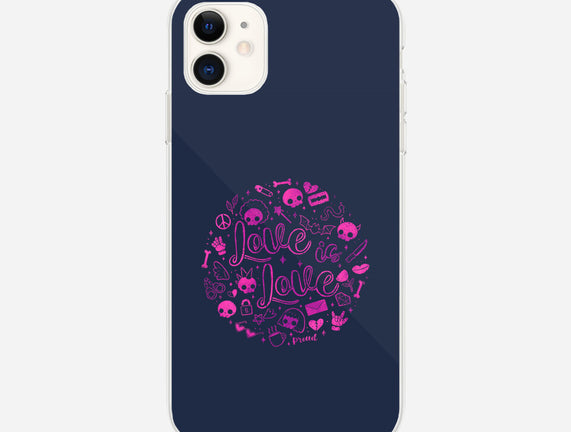 Love Is Love Pink Skulls