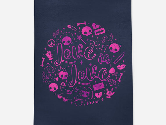 Love Is Love Pink Skulls