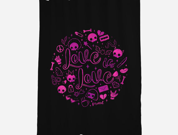 Love Is Love Pink Skulls