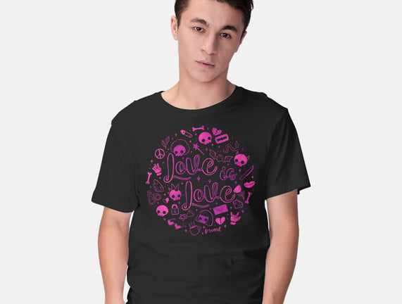 Love Is Love Pink Skulls