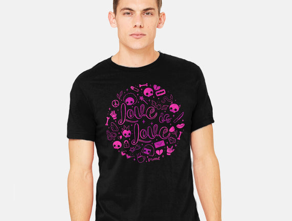 Love Is Love Pink Skulls