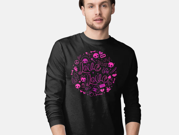 Love Is Love Pink Skulls