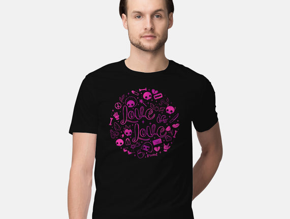 Love Is Love Pink Skulls