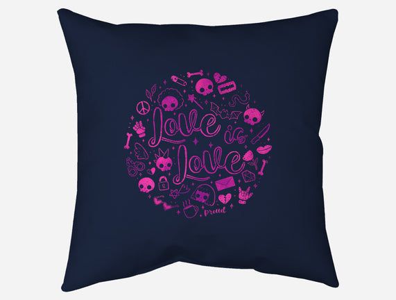 Love Is Love Pink Skulls