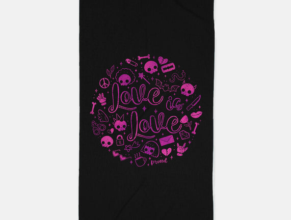 Love Is Love Pink Skulls