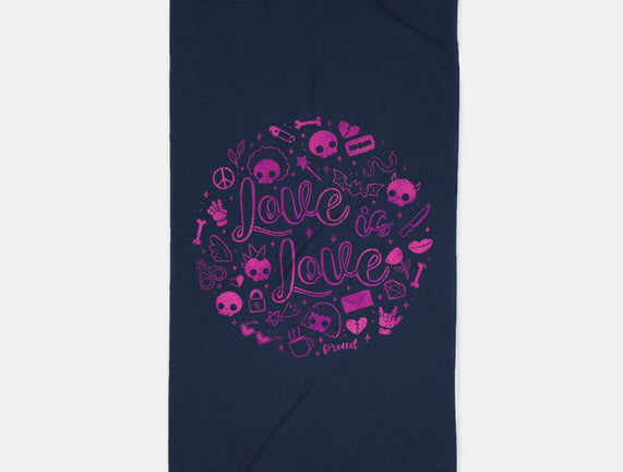 Love Is Love Pink Skulls