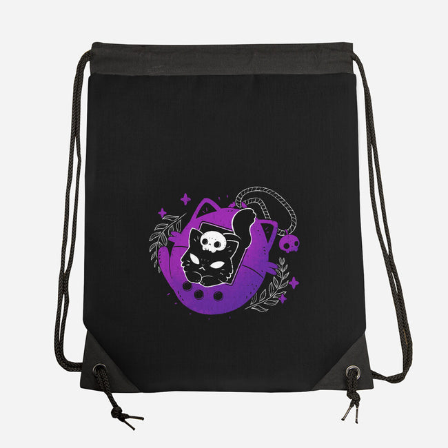 Black Cat Tamagotchi-None-Drawstring-Bag-xMorfina