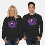 Black Cat Tamagotchi-Unisex-Crew Neck-Sweatshirt-xMorfina