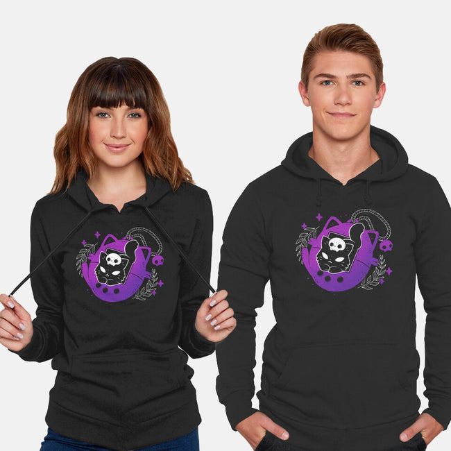 Black Cat Tamagotchi-Unisex-Pullover-Sweatshirt-xMorfina