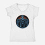 Welcome To A New Kingdom-Womens-V-Neck-Tee-glitchygorilla