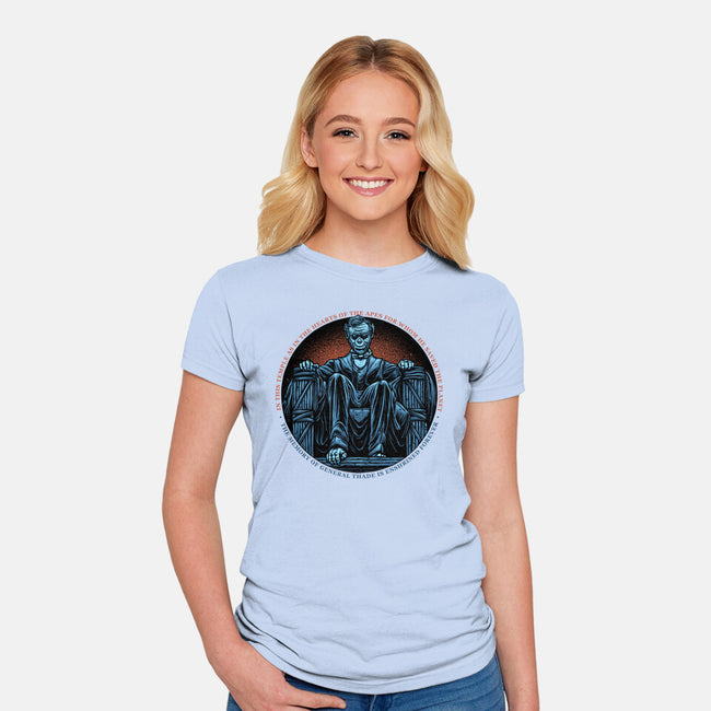 Welcome To A New Kingdom-Womens-Fitted-Tee-glitchygorilla