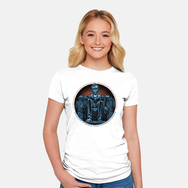 Welcome To A New Kingdom-Womens-Fitted-Tee-glitchygorilla