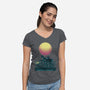 Young Heart's Whisper-Womens-V-Neck-Tee-rmatix