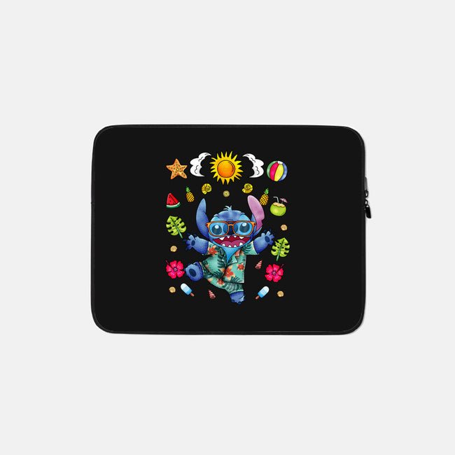 Ohana Stitch Summer-None-Zippered-Laptop Sleeve-JamesQJO