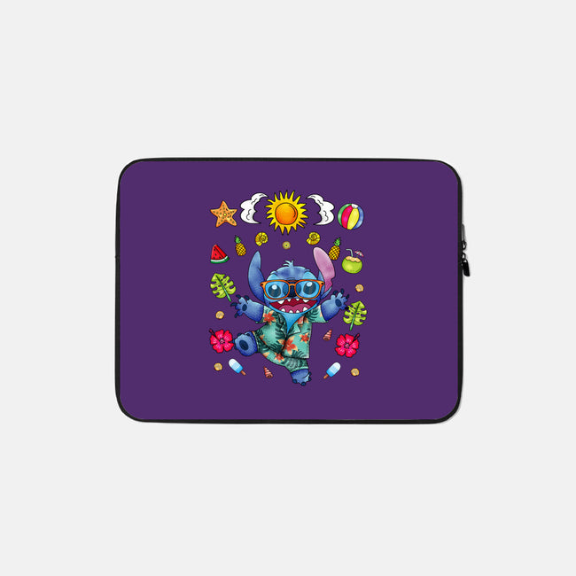 Ohana Stitch Summer-None-Zippered-Laptop Sleeve-JamesQJO