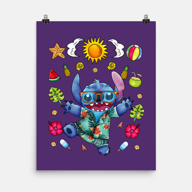 Ohana Stitch Summer-None-Matte-Poster-JamesQJO