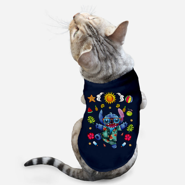 Ohana Stitch Summer-Cat-Basic-Pet Tank-JamesQJO